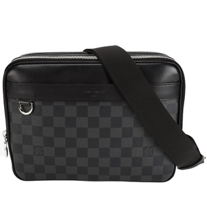 ルイヴィトン LOUIS VUITTON ダミエグラフィット N40087 トロカデロ メッセンジャーPM ショルダーバッグ 斜め掛け ブラック グレー 中古