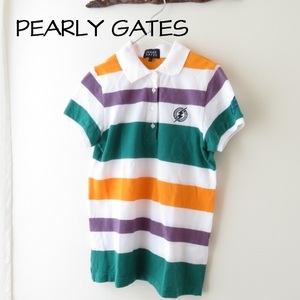 PEARLY GATES パーリーゲイツ GOLF ゴルフ　鹿の子　ポロシャツ