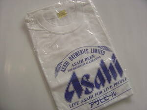 非売品？　Asahi　アサヒビール　半袖Ｔシャツ（白）