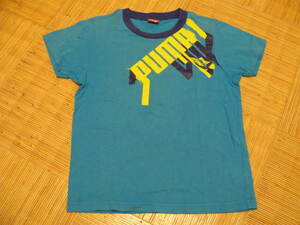 【used】PUMA（プーマ）半袖綿Ｔシャツ（水色）：130サイズ