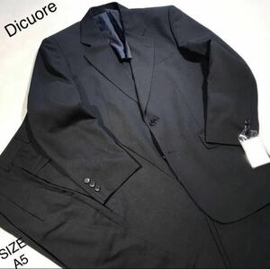 ★新品【コスパ特別】Dicuore ソフトビジネス2Bスーツ/セットアップサイズA5シャード織り柄ストライプ濃紺センターベンツ 2タック 限定品！