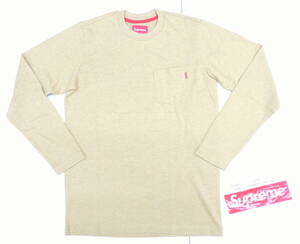 ★ レア 新品 デッドストック 11AW シュプリーム SUPREME L/S Pocket Tee Heather Gold 胸ポケット 長袖 Tシャツ Sサイズ SMALL ゴールド