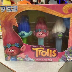 新品☆PEZ　TROLLS　ボックスセット★ミニペッツ、ドリームワークス、ペッツ、トロール、美品