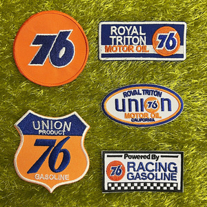 【追跡メール便送料無料】厳選ワッペンセット [ union 76 ] 5枚set / アメリカ US アメ車 oil ユノカル ユニオン NASCAR