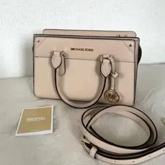 MICHEAL KORS 2wayハンドバッグ サッチェルレザー ベージュ