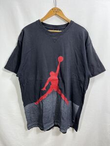 ■ AIR JORDAN ジョーダン ジャンプマン 大きめイラスト 半袖 Tシャツ 古着 サイズL 黒 アメカジ NIKE バスケ スポーツ ■