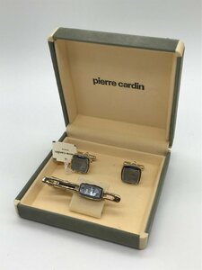 ■【YS-1】 ピエールカルダン pierre cardin タイピン カフス セット ■ ゴールド系 × 薄パープル系 全長5,5cm 【同梱可能商品】K■