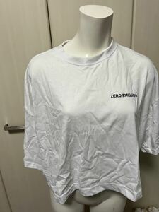 新品　グレイル　ロゴプリントドロップショルダーショート丈Tシャツ[sr11]　オフホワイト　フリーサイズ