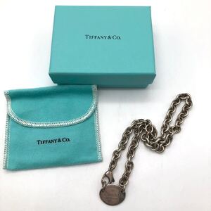 TIFFANY&Co. ティファニー オーバルタグ ネックレス シルバー925 アクセサリー P195