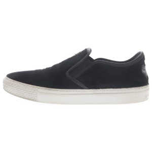 クロムハーツ SLIP ON BLK HOC CH PLS スリッポン CHプラスレザーパッチダガー付 ハラコスニーカー ブラック ※国内インボイスあり