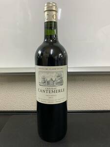 未開栓　CHATEAU　CANTEMERLE　シャトーカントメルル　2011　750ml　13度　フランス　赤ワイン　ワイン　アルコール　お酒　①