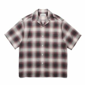 新品 WACKO MARIA 24SS OMBRE CHECK OPEN COLLAR SHIRT S/S オンブレチェック オープンカラー シャツ 24SS-WMS-OC10 ワコマリア パープル