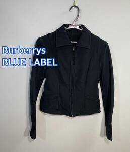 ■Burberrys BLUE LABELバーバリーブルーレーベルブルジップジャケットレディース :40☆BH-933