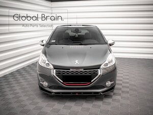 プジョー 208 GTi 前期 フロント リップ スポイラー V2/ フロント スプリッター バンパー ディフューザー スカート