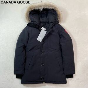 ☆新品☆はCANADA GOOSE カナダグース　ジャスパー　JASPER リアルファー　ダウンジャケット　メンズ　XSサイズ　ネイビー系