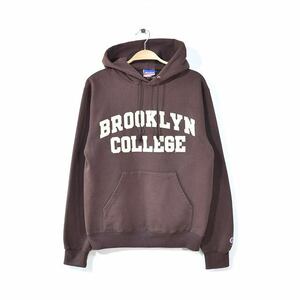 【送料無料】チャンピオン ブルックリン大学 スウェットパーカ トレーナー メンズS こげ茶 ブラウン BROOKLIN COLLEGE Champion @CG0267