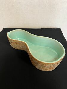 陶器製 花器 水盤 管理NO171 フラワーベース 花瓶 華道 華展 花展 いけばな 生け花