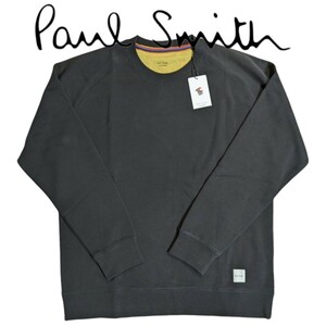 新品 ポールスミス Paul Smith トレーナー L スウェット アーティストストライプ ラウンジウェア ラグラン袖 ブラック 秋 冬