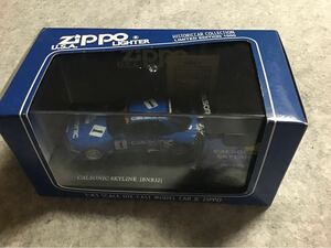 ZIPPO 限定品　NISSAN SKYLINE GTR R３２　CALSONIC レーシング　日産スカイラインGTR R32 フカシロ商事1/43ミニカーセットオイルライター