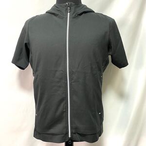 【美品】 MIZUNO GOLF ミズノ ゴルフ ユニセックス メンズ レディース アウター 半袖パーカー フルジップ ブラック Mサイズ