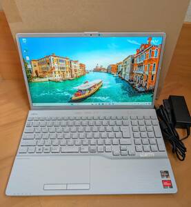 【Used】富士通 FMV LIFEBOOK AH50/G2 FMVA50G2SK Ryzen 7 5700U/メモリ 16GB/512GB SSD/DVD/15.6型 光沢/win11/office 23年1月製