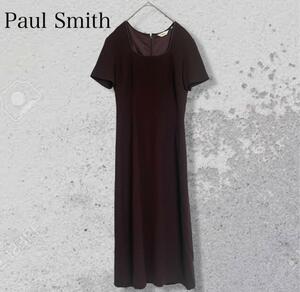 ポールスミス Paul Smith ワンピース Aライン ウール ボルドー 40