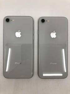 Apple iPhone 8 64GB MQ792J/A Silver シルバー Simロックあり docomo 中古本体 ２台セット