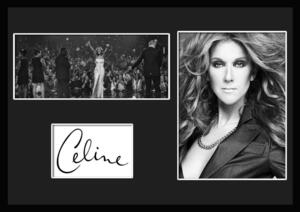 10種類!Céline Dion/セリーヌ・ディオン/サインプリント&証明書付きフレーム/BW/モノクロ/ディスプレイ(8-3W)