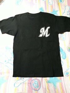 ★　サイズM　　♪　　千葉ロッテマリンズのTシャツ　　　黒　　