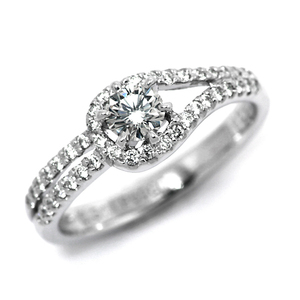 婚約指輪 安い プラチナ ダイヤモンド リング 0.4カラット 鑑定書付 0.428ct Dカラー IFクラス 3EXカット H&C CGL