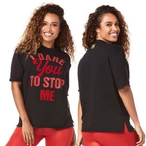 新品　Zumba I Dare you Top【Bold Black】 XS ズンバ　スウェット　Tシャツ　ブラック黒