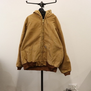 L78 2004年製ビンテージ carhartt カーハート ダック アクティブパーカー USA製■00s 表記2XLサイズ ブラウン BRN フルジップ フーディー