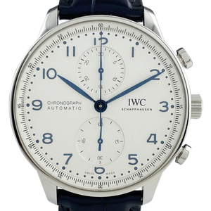 インターナショナルウォッチカンパニー IWC ポルトギーゼ クロノグラフ IW371605 腕時計 SS レザー 自動巻き シルバー メンズ 【中古】