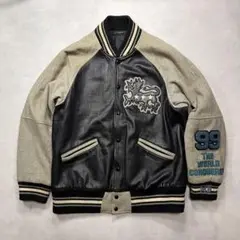 初期 90s MILKBOY レザー スタジャン 黒 グレー ミルクボーイ