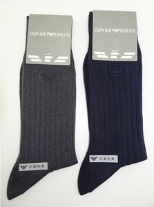 EMPORIO　ARMANI　　エンポリオ　アルマーニ　　ビジネス ソックス　靴下　２足セット　Mサイズ　　⑤