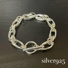 ブレスレット　アンカーチェーン　silver925 刻印　メンズアクセサリー