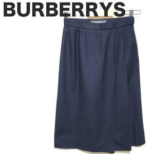 バーバリー 紺スカート 7AR ネイビー BURBERRYS ヴィンテージ オールド　AF2212-37-S3-M12