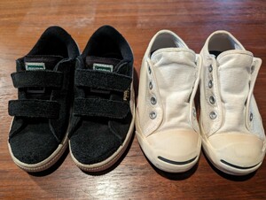 2足セット PUMA プーマ CONVERSE コンバース SUEDE スエード JackPurcell ジャックパーセル キッズ 男の子 女の子 洗い替え