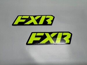 FXR Racing スノーモービル Revo sticker ステッカー 3.5" 約8.89cm 黒/イエロー 2枚セット 231674-6510-00 カナダ ● 新品未使用