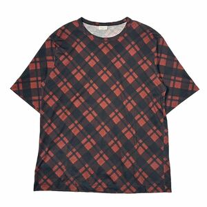 DRIES VAN NOTEN チェックプリントtシャツ 赤×黒