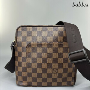 1円【新品同様】LOUIS VUITTON ルイヴィトン ダミエ オラフPM ショルダーバッグ ボディバック 斜め掛け ブラウン系 MI0076 メンズ バック