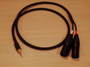 ★ MOGAMI 2534 XLR2オス-ステレオミニプラグ3.5mm 変換ケーブル 90cm Yケーブル 金メッキ NYS231BG-LL NC3MXX-B ブランド-長さ変更可