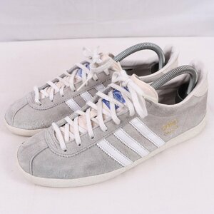 GAZELLE OG 25.5cm/adidas ガゼル ガッツレー アディダス スニーカー グレー 灰色 白 中古 古着 メンズ ad5577