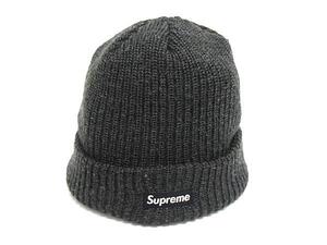 1円 Supreme シュプリーム アクリル100％ ニット帽 ニットキャップ 帽子 レディース メンズ ダークグレー系 BN0781