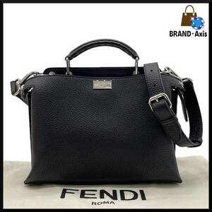 ★【新品未使用】FENDI フェンディ ピーカブー ミニエッセンシャル レザー ハンドバッグ レディース 7VA506★