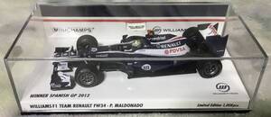 PMA 1/43 ウィリアムズ F1 チーム ルノー FW34 #18 パストール・マルドナード 2012 スペインGP優勝 限定1008台 ウイリアムズ マルドナド