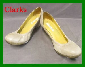 Clarks 靴 パンプス UK 5 レザー ベージュ 