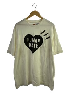 HUMAN MADE◆Tシャツ/2L/コットン/WHT/無地