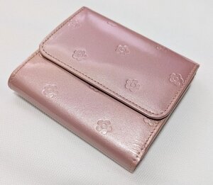 ■マリークワント ３つ折り財布 エナメル ピンク MARY QUANT■