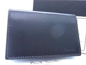 ■新品同様■ Paul Smith ポールスミス レザー カードケース カード入れ 名刺入れ メンズ ブラック系 AW8686